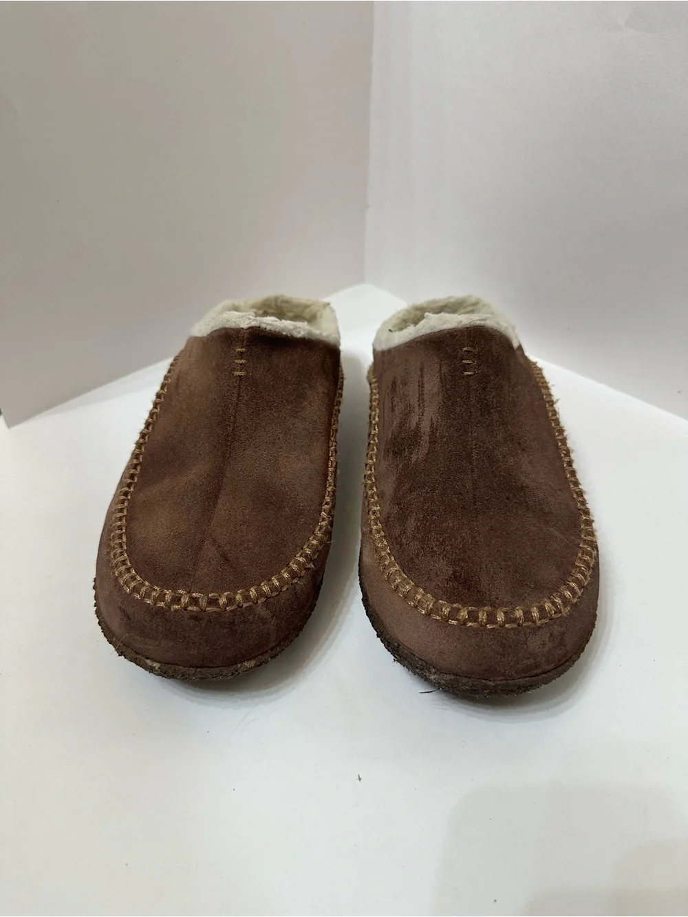 Sorel Mens Falcon Ridge II Tobacco Brown Suede Slip-On Clog Slippers Size 11